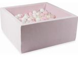 Vaschetta Di Asciugatura 90X90X40 Velvet Soft Light Pink Con 400 Palline: Bianche, Rosa Chiaro, Opalescenti