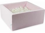 Vaschetta Di Asciugatura 90X90X40 Velvet Soft Rosa Chiaro Con 400 Palline: Trasparenti, Perlate, Opalescenti
