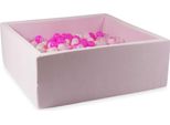 Vaschetta Di Asciugatura 110X110X40 Velvet Soft Light Pink Con 600 Palline: Trasparente, Opalescente, Rosa Chiaro, Rosa