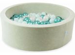 Piscina Secca 90X30 Velvet Soft Light Mint Con 200 Palline: Menta Chiara, Opalescente, Turchese Metallizzato