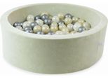 Vasca Di Essiccazione 90X30 Velvet Soft Light Mint Con 200 Palline: Oro Chiaro, Opalescente, Argento