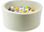 Vaschetta Di Asciugatura 90X40 Velvet Soft Light Mint Con 300 Palline: Bianco, Argento, Rosa Cipria, Giallo, Azzurro
