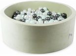 Bacinella 110X40 Velvet Soft Light Mint Con 500 Palline: Madreperla, Menta Chiara, Grafite Metallizzata