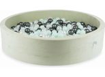 Bacinella 130X30 Velvet Soft Light Mint Con 600 Palline: Madreperla, Menta Chiara, Grafite Metallica