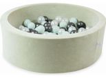 Bacinella 90X30 Velvet Soft Light Mint Con 200 Palline: Perla, Menta Chiara, Grafite Metallica