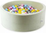 Vaschetta Di Asciugatura 110X40 Velvet Soft Light Mint Con 500 Palline: Bianco, Argento, Rosa Cipria, Giallo, Azzurro