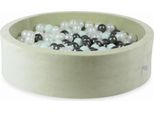 Bacinella 110X30 Velvet Soft Light Mint Con 400 Palline: Madreperla, Menta Chiara, Grafite Metallica