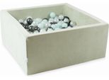 Bacinella 90X90X40 Velvet Soft Light Mint Con 400 Palline: Madreperla, Menta Chiara, Grafite Metallica