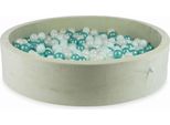 Vassoio Di Essiccazione 130X30 Velvet Soft Light Mint Con 600 Palline: Menta Chiara, Opalescente, Turchese Metallizzato
