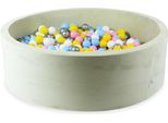 Vaschetta Di Asciugatura 130X40 Velvet Soft Light Mint Con 700 Palline: Bianco, Argento, Rosa Cipria, Giallo, Azzurro