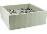 Bacinella 110X110X40 Velvet Soft Light Mint Con 600 Palline: Oro Chiaro, Opalescente, Argento