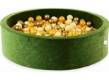 Bacino Di Asciugatura 110X30 Velvet Soft Olive Con 400 Palline: Beige, Oro, Oro Antico