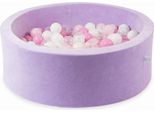 Vasca Di Asciugatura 90X30 Velvet Soft Purple Con 200 Palline: Trasparente, Bianco, Rosa Chiaro, Rosa Cipria