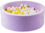 Piscina Secca 90X30 Velvet Soft Purple Con 200 Palline: Madreperla, Rosa Chiaro, Giallo, Menta Chiaro
