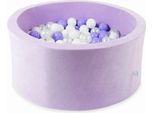 Bacinella 90X40 Velvet Soft Purple Con 300 Palline: Bianco, Madreperla, Erica