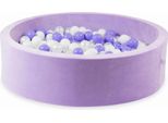 Bacinella 110X30 Velvet Soft Purple Con 400 Palline: Bianco, Madreperla, Erica