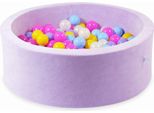 Piscina Secca 90X30 Velvet Soft Purple Con 200 Palline: Rosa, Erica, Giallo, Azzurro, Opalescente