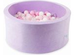 Piscina Di Asciugatura 90X40 Velvet Soft Purple Con 300 Palline: Trasparente, Bianco, Rosa Chiaro, Rosa Cipria