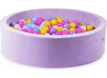 Bacinella 110X30 Velvet Soft Purple Con 400 Palline: Rosa, Erica, Giallo, Azzurro, Opalescente