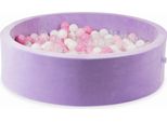 Bacinella 110X30 Velvet Soft Purple Con 400 Palline: Trasparente, Bianco, Rosa Chiaro, Rosa Cipria