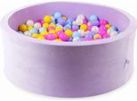 Bacinella 110X40 Velvet Soft Purple Con 500 Palline: Rosa, Erica, Giallo, Azzurro, Opalescente