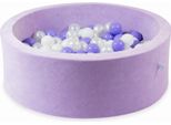 Bacinella 90X30 Velvet Soft Purple Con 200 Palline: Bianco, Madreperla, Erica