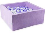 Bacinella 90X90X40 Velvet Soft Purple Con 400 Palline: Bianco, Madreperla, Erica