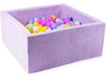 Vaschetta Di Asciugatura 90X90X40 Velvet Soft Purple Con 400 Palline: Rosa, Screziate, Gialle, Azzurre, Opalescenti