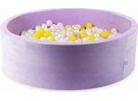 Bacinella 130X40 Velvet Soft Purple Con 700 Palline: Madreperla, Rosa Chiaro, Giallo, Menta Chiaro