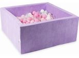 Vaschetta Di Asciugatura 90X90X40 Velvet Soft Purple Con 400 Palline: Trasparente, Bianco, Rosa Chiaro, Rosa Cipria