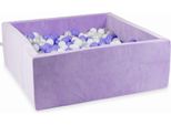 Bacinella 110X110X40 Velvet Soft Purple Con 600 Palline: Bianco, Madreperla, Erica