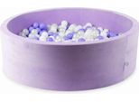 Bacinella 130X40 Velvet Soft Purple Con 700 Palline: Bianco, Madreperla, Erica