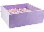 Vaschetta Di Asciugatura 110X110X40 Velvet Soft Purple Con 600 Palline: Trasparente, Bianco, Rosa Chiaro, Rosa Cipria