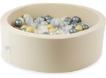 Vasca Di Essiccazione 90X30 Beige Con 200 Palline: Trasparente, Opalescente, Oro Chiaro, Argento, Beige
