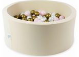 Piscina Secca 90X40 Beige Con 300 Palline: Madreperla, Rosa Chiaro, Oro Antico