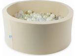 Piscina A Secco 90X40 Beige Con 300 Palline: Trasparente, Oro Chiaro, Opalescente
