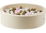Piscina A Secco 110X30 Beige Con 400 Palline: Madreperla, Rosa Chiaro, Oro Antico
