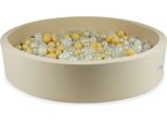 Vasca Di Asciugatura 130X30 Beige Con 600 Palline: Trasparente, Opalescente, Oro Chiaro, Beige