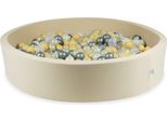 Vasca Di Asciugatura 130X30 Beige Con 600 Palline: Trasparente, Opalescente, Oro Chiaro, Argento, Beige