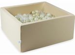 Bacino Di Asciugatura 90X90X40 Beige Con 400 Sfere: Trasparente, Oro Chiaro, Opalescente