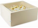 Bacino Di Asciugatura 90X90X40 Beige Con 400 Palline: Trasparente, Opalescente, Oro Chiaro, Beige