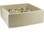 Bacino Di Asciugatura 110X110X40 Beige Con 600 Palline: Trasparente, Opalescente, Oro Chiaro, Argento, Beige