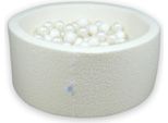 Piscina Secca 90X40 Boucle White 300 Palline: Bianco, Perla
