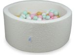 Dry Pool 90X40 Boucle White 300 Palline: Bianco, Menta Chiaro, Rosa Chiaro, Beige