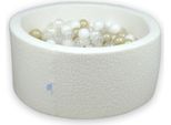 Dry Pool 90X40 Boucle White 300 Palline: Trasparente, Bianco, Madreperla, Oro Chiaro