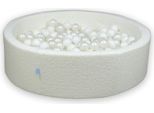 Piscina Asciutta 110X30 Boucle White 400 Palline: Bianco, Perla