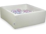 Vasca Di Essiccazione 110X110X40 Boucle White 600 Palline: Trasparente, Bianco, Madreperla, Madreperla Rosa Chiaro, Madreperla Azzurra