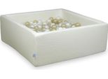 Dry Pool 110X110X40 Boucle White 600 Palline: Trasparente, Bianco, Madreperla, Oro Chiaro