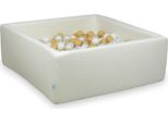 Piscina Asciutta 110X110X40 Boucle White 600 Palline: Bianco, Madreperla, Beige