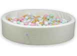 Dry Pool 130X30 Boucle White 600 Palline: Bianco, Menta Chiaro, Rosa Chiaro, Beige